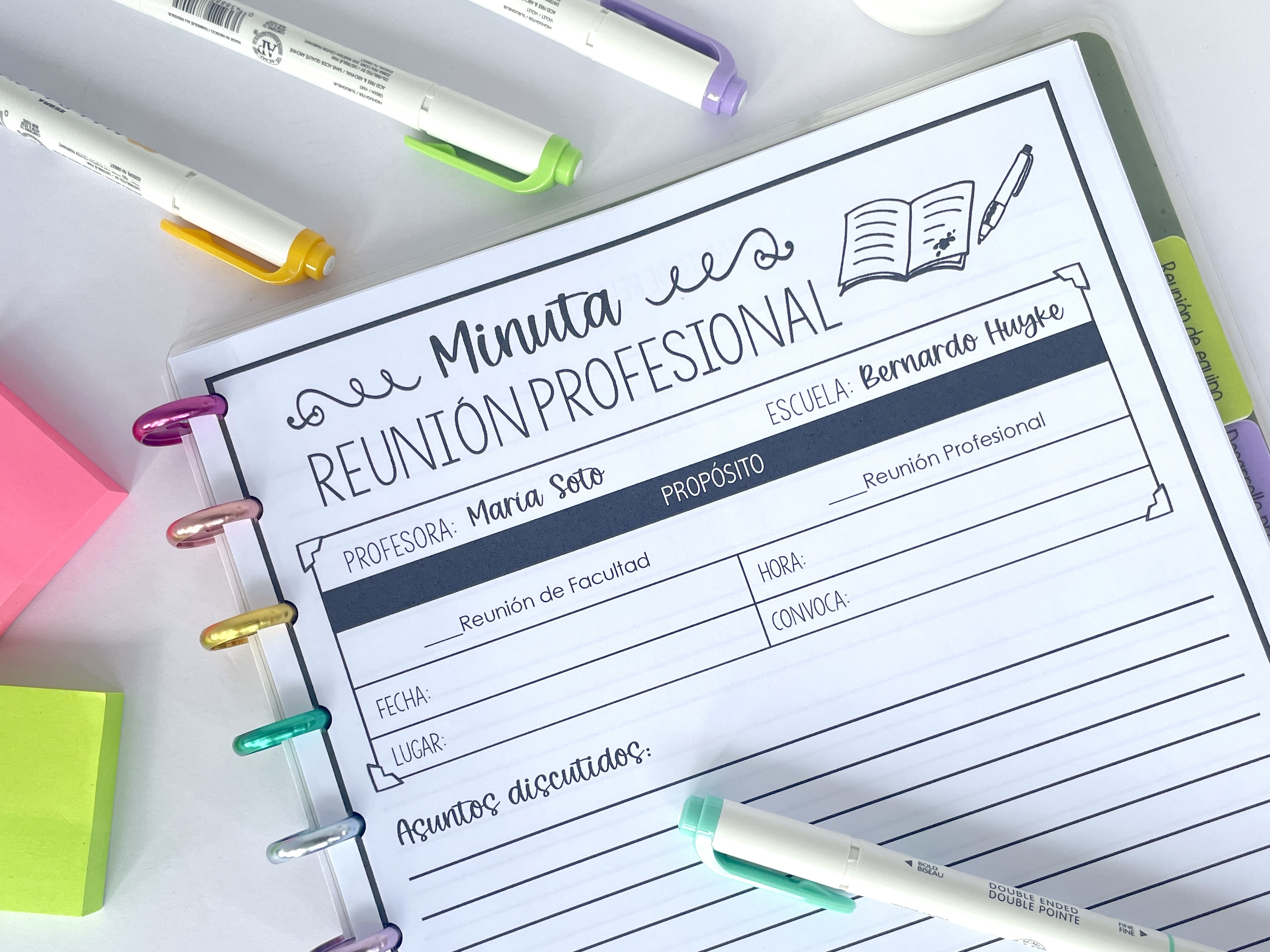 Minuta de reunion profesional