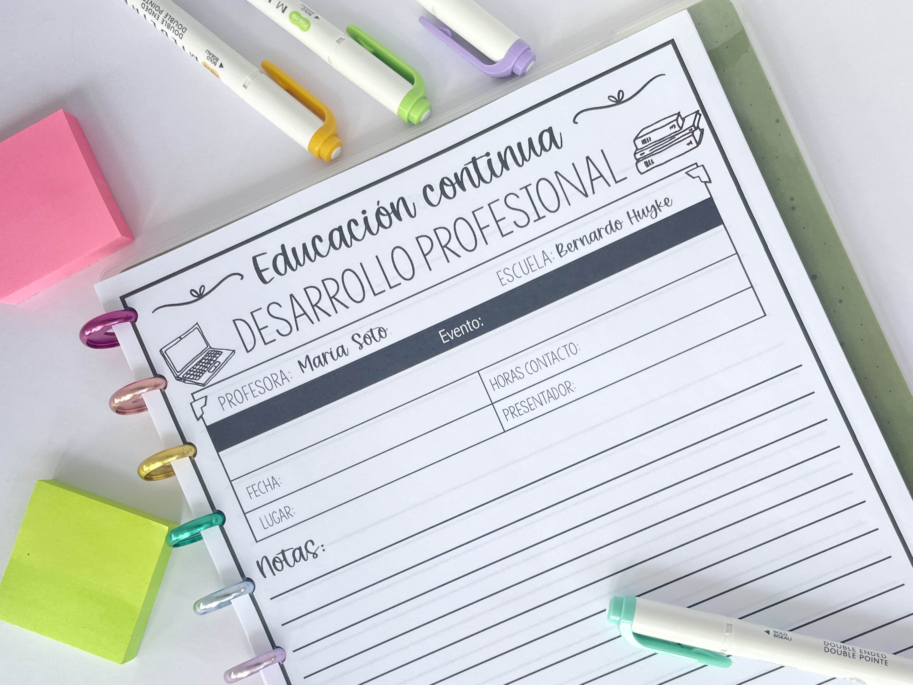 Minuta para documentar eventos de desarrollo profesional